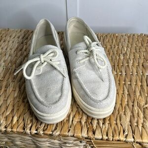 Sperry size 7.5 linen look‎ shoe